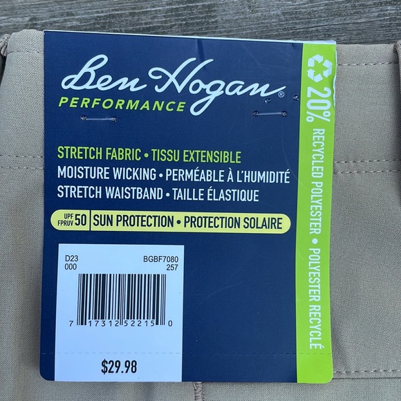 NWT Ben Hogan Performance Men's Stretch Flat Front Active Flex Pant - Picture 6 of 8